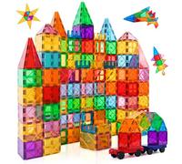 vatenick Magnetic Building Blocks Set 100PCS 3D Magnetic Blocks Tough Building Tiles Stem Toys Kids Christmas Birthday Gifts for Kids Ages 3 4 5 6 7 8 Year Old
