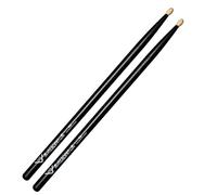 Vater 5A Eternal Black Wood Tip USA Hickory Drum Sticks VHEB5AW
