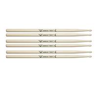 Vater - Classics 5A (Wood Tip) American Hickory Drumsticks - 3 pair pa
