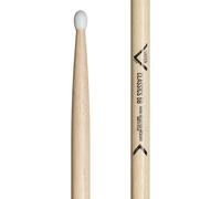 Vater - Classics 5BN (Nylon Tip) American Hickory Drumsticks - VHC5BN | 5B drumstick made of American Hickory with a nylon tip, 16" length and a slimmer 0.595" profile.