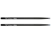 Vater Mike Wengren Model VHMWN Drumsticks, Black, Hickory, Heavy, 17" (43.18cm), Oval Nylon Tip