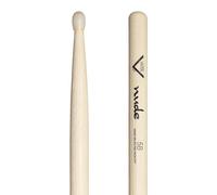 Vater Drumsticks VHN5BN - 5B Nude Series - Oval Nylon Tip | 5B Nylon Tip - 16 inch / 40.64 cm - American Hickory - acorn-shaped nylon tip