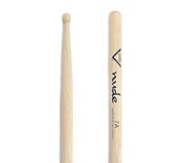 Vater Drumsticks VHN7AW - 7A Nude Series - Ball Wood Tip | 7A Wood Tip - 16 inch / 40.64 cm - American Hickory - round wood tip
