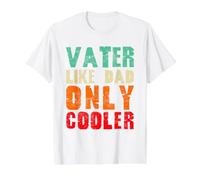 Vater Like Dad Only Cooler Fun Father's Day Retro Value Graphic T-Shirt, Men, White, S