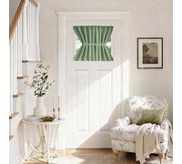 Vatge Door Curtain for Door Window, 2-in-1 Installation Method Small Door Curtains for Front Door/Glass Doors, 1 Panel, W25 x L20, Sage Green
