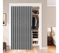 Vatge Privacy Curtain for Door - Open Closet, Laundry Door, Room Divider with Tieback, 132.1 x 198.1 cm (W x L)