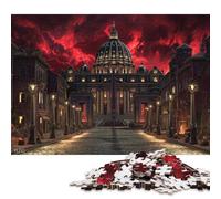 Vatican At Night Wooden Jigsaw Puzzles 1000 Piece Adults Fun Stress Relief Education Game Toy Intellectual Game Decoration Relaxation And Intelligence 1000pcs (75x50cm)