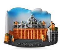 Vatican City 3D Souvenir Fridge Magnet - Hand-Painted Resin St. Peter’s Basilica Skyline - 6.4cm Catholic Landmark Home Decor & Travel Gift