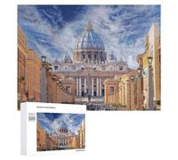 Vatican City Basilica Rome: Family Puzzle Night, 500 PCS Decorative Jigsaw for Grown-Ups, for Mindful Indoor Entertainment