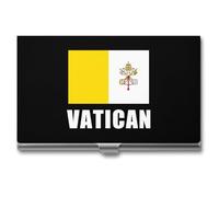 Vatican City Flag Business Card Wallet Credit Card Holder Metal Square Small Pocket Purse
