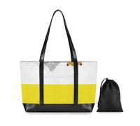 Vatican City Flag Modern 14inch Laptop Bag with Zipper Laptop Tote Bags for Work for Commuter with bolsa para laptop mujer