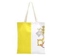 Vatican City Flag Women Canvas Tote Bag Beach Bag Gift {Name}, 1 Size
