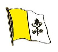 Vatican City National Flag 3/4 Gold Plated Courtesy Enamel Lapel Pin Badge