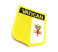 Vatican City Shield Europe EU Flag Iron On Embroidered Fabric Sew On Patch Pack of 1