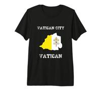 Vatican Distressed Flag Vatican City Pride Premium T-Shirt