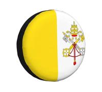 Vatican flag 15 inch Tire Cover-Waterproof Spare Tyre Protector