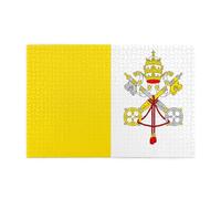 Vatican Flag Adult Wooden Jigsaw Puzzle 1000 Pieces for The Perfect Visual Feast! 1000pcs