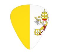 Vatican flag Guitar picks in thin, medium, and thick sizes, 12-piece set, suitable for electric guitar and various instruments