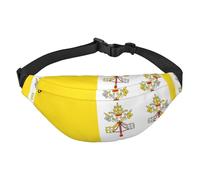 Vatican flag Large Fashion Crossbody Waist Bag, Travel Casual Boys Waist Bag, Suitable for Sports, Running, Cycling, Traveling, Fishing
