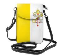 Vatican flag mobile phone wallet with magnet snap closure, convenient for daily use, shopping or travel