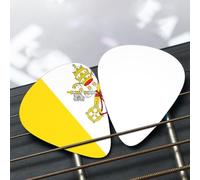 Vatican flag Patterned guitar pick set - (thin/medium/thick), widely compatible with all kinds of stringed instruments,