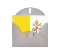 Vatican Flag Print Blank Note Card, All Occasion Holidays Greeting Card Gray