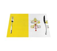Vatican Flag PVC Woven placemats are Printed and can add Decoration to Your Dining Table.