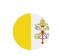 Vatican flag Round Shape Car Air Freshener Hanging, Home, Office | Christmas Stocking Filler for Men Dad