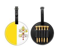 Vatican Flag Special Printed Golf tee Storage Bag - Portable Hanging Buckle Design