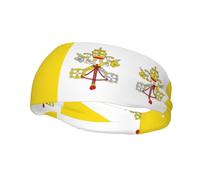 Vatican flag Sports Headband for Light Comfort Absorbent Elastic Breathable Outdoor Activities