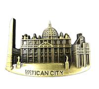 Vatican Fridge Magnet World City 3D Metal Strong Souvenir Tourist Gift Chinese Magnet Hand Made Craft Creative Home and Kitchen Decoration Magnetic Sticker (Vatican)