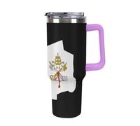 Vatican Map Flag 40oz Travel Mug Coffee Cup