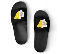 Vatican Map Flag Lightweight Shower Slippers Summer Non-Slip Sliders Sandals Comfortable House Shoes