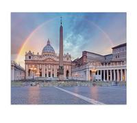 Vatican, Rome: Rainbow Over St. Peter’s Square，Jigsaw Puzzle for Adults 1000 Piece for Kids Age 12 Years Up Paper Puzzles Educational Game（50x70cm）-V1