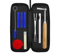 Vaticas 10 PCS Piano Tuning Kit Professional Piano Tuner Hammer Mute Tools Piano Tuning Wrench with Case for Tuning Beginner, Professional Tuner
