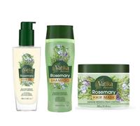 Vatika Natural Rosemary Hair Care Combo - Hair Oil (100ml), Shampoo (425ml) & Hair Mask (300ml) - Anti-Dandruff, Promotes Hair Growth, Nourishes & Conditions All Hair Types