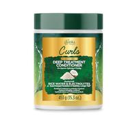 Vatika Naturals Curls AQUABOOST Deep Treatment Conditioner with Rice Water & Electrolytes - Hydration, Strength & Shine for Curly Hair, 453g