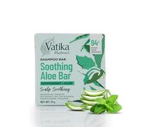 Vatika Naturals Scalp Soothing Shampoo Bar - 75g | Aloe Vera And Mint Herbs Oils | Plant Based Ingredients | For All Hair Types