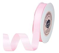 VATIN 16mm Double Faced Polyester Pearl Pink Satin Ribbon - 23 Metre Spool, Perfect for Wedding Decor, Wreath, Baby Shower,Gift Package Wrapping and Other Projects
