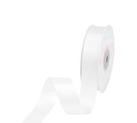 VATIN 22mm Double Faced Polyester Satin Ribbon White - 23 Metre/Spool, Perfect for Wedding Decor, Wreath, Baby Shower,Gift Package Wrapping and Other Projects
