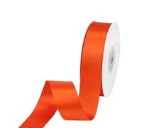 VATIN 25mm Double Faced Polyester Satin Ribbon Autumn Orange - 23 Metre/Spool, Perfect for Wedding, Wreath, Baby Shower,Packing and Other Projects