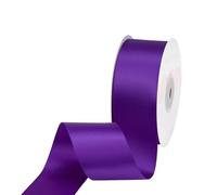 VATIN 38mm Wide Double Faced Polyester Bright Purple Satin Ribbon Continuous Ribbon- 23 Metre, Perfect for Wedding, Gift Wrapping, Bow Making& Other Projects