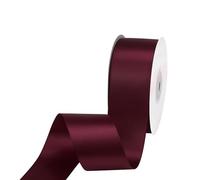 VATIN 38mm Wide Double Faced Polyester Wine Satin Ribbon Continuous Ribbon -23 Metre, Perfect for Wedding, Gift Wrapping, Bow Making& Other Projects
