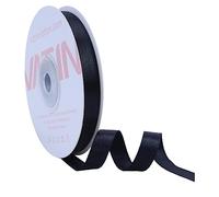 VATIN Black Satin Ribbon Polyester 10mm X 23m(25 Yards) Craft Fabric Ribbon Perfect for Gift Wrapping,Hair Bow,Party Balloon Trimming, Cake Decoration Sewing and Other Craft Projects