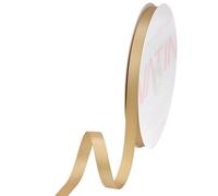 VATIN Double Face Champagne Gold Satin Ribbon 10mm X 45m,Gold Polyester Fabric Ribbon use for Bows Bouquet, Gift Wrapping, Floral Arrangement Wedding Decoration