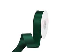VATIN Double Face Hunter Green Satin Ribbon 25mm X 22m,Green Polyester Fabric Ribbon use for Bows Bouquet, Gift Wrapping, Floral Arrangement Wedding Decoration