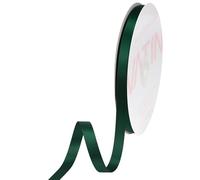 VATIN Double Face Hunter Green Satin Ribbon 3/8" Continuous 25 Yards,Green Polyester Fabric Ribbon use for Bows Bouquet, Gift Wrapping, Floral Arrangement Wedding Decoration