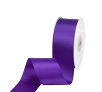 VATIN Double Face Purple Satin Ribbon 38mm Continuous 22m,Purple Polyester Fabric Ribbon use for Bows Bouquet, Gift Wrapping, Floral Arrangement Wedding Decoration