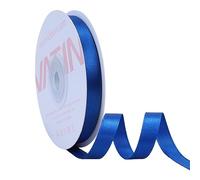 VATIN Royal Blue Satin Ribbon Polyester 10mm X 23m(25 Yards) Craft Fabric Ribbon Perfect for Gift Wrapping,Hair Bow,Party Balloon Trimming, Cake Decoration Sewing and Other Craft Projects