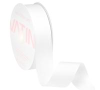 VATIN White Grosgrain Ribbon, 1-1/2" x Continuous 25 Yards, White Polyester Grosgrain Ribbon,Use for Bows DIY Hair Accessories, Gift Wrapping, Craft and Sewing